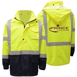 Class 3 Premium Hooded Rain Jacket - PRINCE Logo