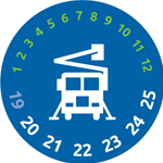 Headway Specialty Hard Hat Stickers - BUCKET TRUCK