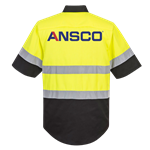 Hi-Vis Class 3 Button-Up S/S Shirt + ANSCO Logo