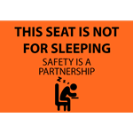 This Seat is not for Sleeping Custom 4" x 6" Dashboard Sticker