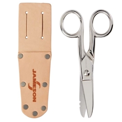 Splicer Scissors & Slotted Leather Pouch