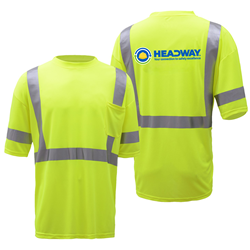 Class 3 Lime Short Sleeve Shirt + Headway Logo