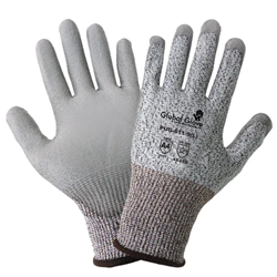 Salt-and-Pepper Polyurethane Coated Cut Resistant Gloves - PUG-611