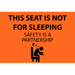This Seat is not for Sleeping Custom 4" x 6" Dashboard Sticker