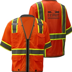 C-2 Utility Class 3 Orange Premium Vest (GSS 2702)